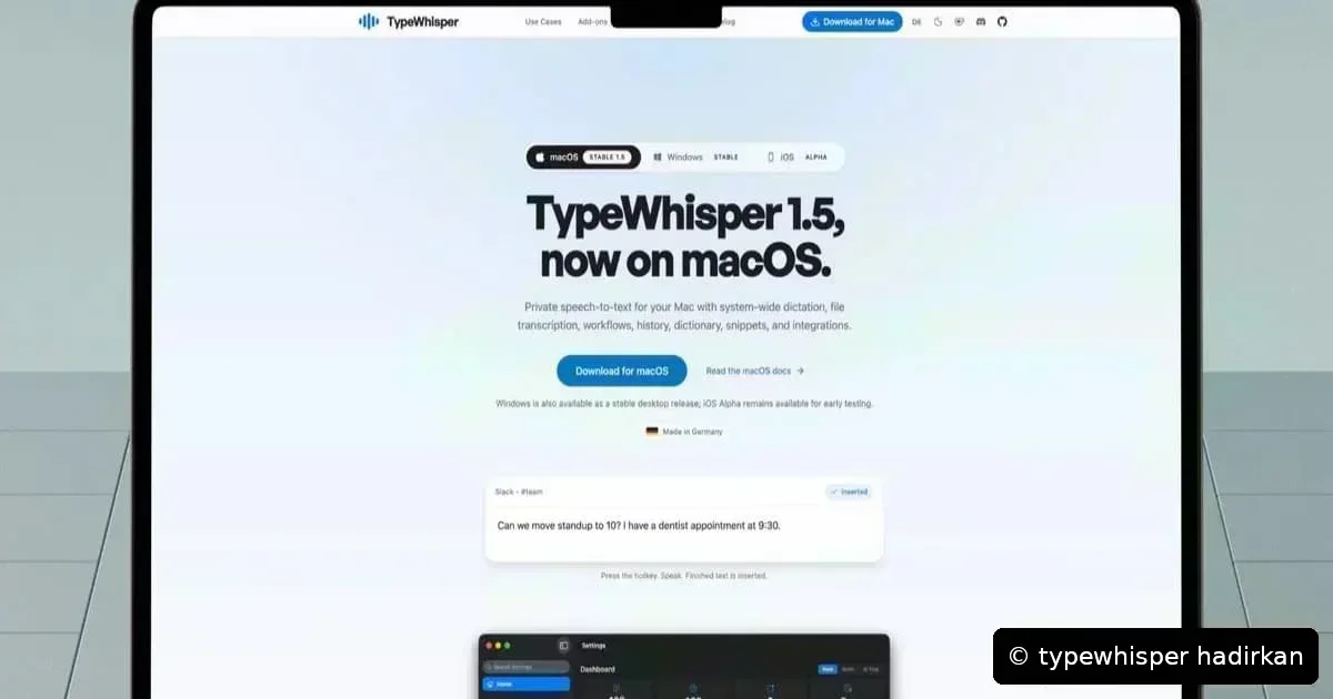 TypeWhisper Hadirkan Aplikasi Dikte AI Lokal…